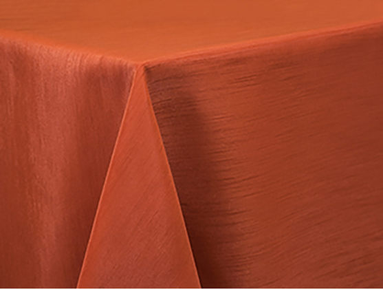 Burnt-Orange Dupioni Linen