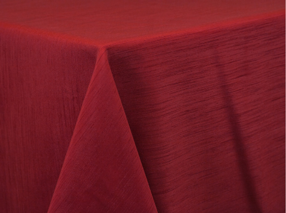 Cherry-Red Dupioni Linen