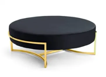 Florence Black Ottoman Gold